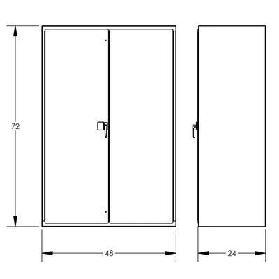 Electronic Locking Cabinet F85877A8, 48"x24"x72"