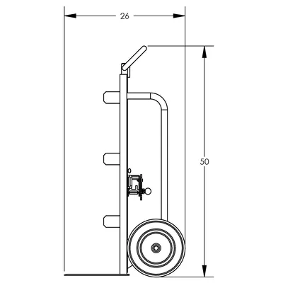 Hand Truck F86070A9, 600 lb. Capacity