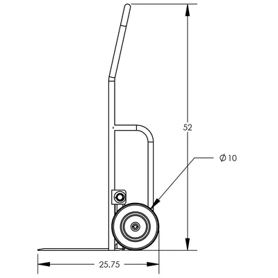 Hand Truck F86182A4FF, 800 lb. Capacity