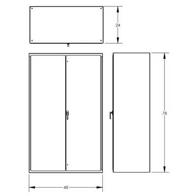 Shelf Cabinet F87451A6, 48"x24"x78"