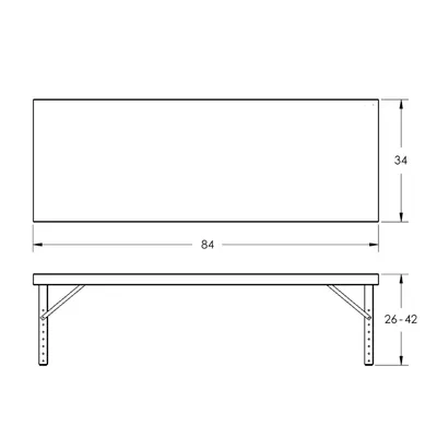 Steel Work Table F87858A2, 2,000 lb. Capacity