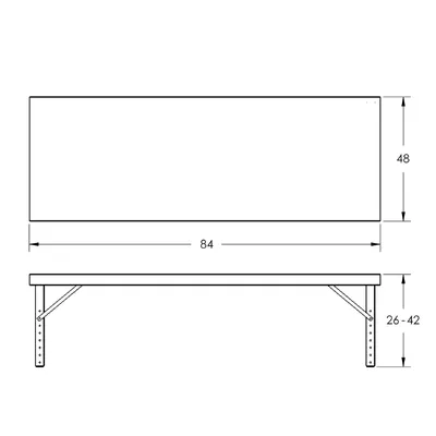 Steel Work Table F87859A1, 2,000 lb. Capacity