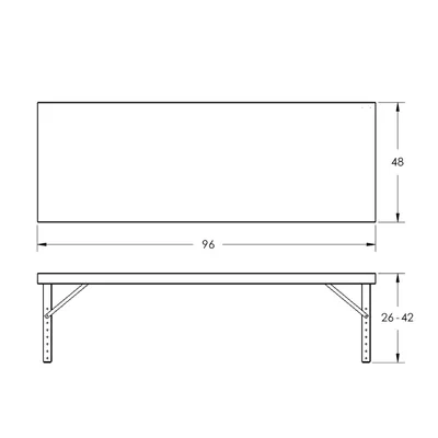 Steel Work Table F87862A8, 2,000 lb. Capacity