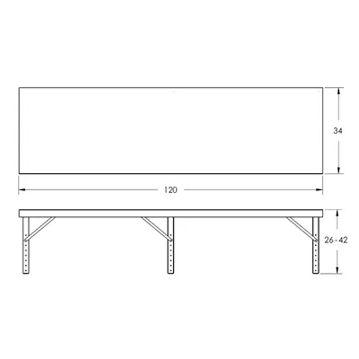 Steel Work Table F87864A6, 2,000 lb. Capacity Blueprint