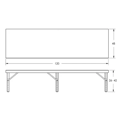 Steel Work Table F87874A6, 2,000 lb. Capacity