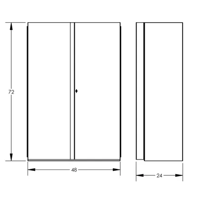 Half Cabinet F88128A1, 48"x24"x72"