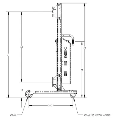 Lift & Stacker Semi-Powered F88553C1, 800 lb. Capacity