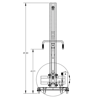Lift & Stacker Manual Lift/Drive F88568B4, 800 lb. Capacity