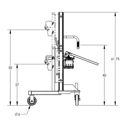Drum Industrial Lift & Transporter F88575C5, 800 lb. Capacity