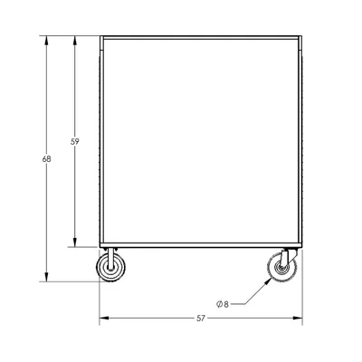 Valley Craft Gray Cage Cart 2-Sided (2) Adjustable Shelf 57x30x68 1,600 lbs. BP