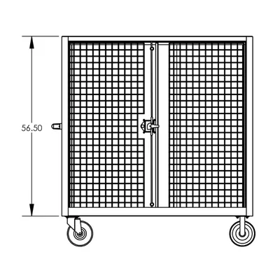 Security Cart F89058VCBL, 2,000 lb. Capacity