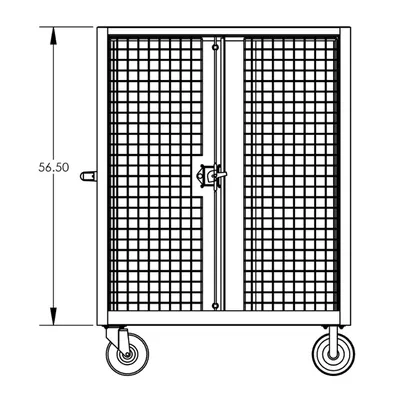 Security Cart F89060VCGY, 2,000 lb. Capacity