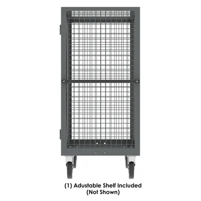 Valley Craft Gray Security Cart (1) Adjustable Shelf 48x30x66 2,000 lbs. Side View