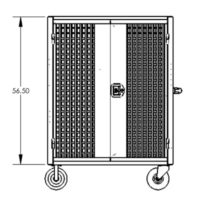 Security Cart F89063VCRD, 2,000 lb. Capacity