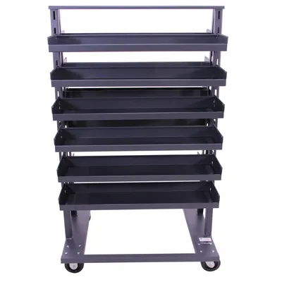 Valley Craft Heavy Duty A-Frame Cart (8) Trays 38x30x63 2,500 lbs. Front Racks
