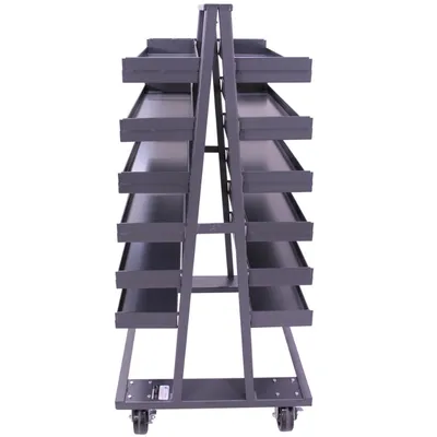 Valley Craft Heavy Duty A-Frame Cart (8) Trays 38x30x63 2,500 lbs. Side