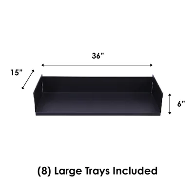 Valley Craft Heavy Duty A-Frame Cart (8) Trays With Lip 38x30x63 2,500 lbs. BP