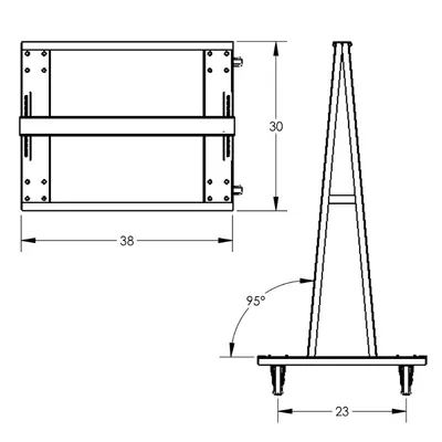 Valley Craft Heavy Duty A-Frame Cart (8) Trays With Lip 38x30x63 2,500 lbs. BP 2