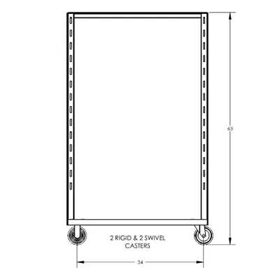Valley Craft Heavy Duty A-Frame Cart (4) Large Trays 38x25x63 2,500 lbs. BP 3