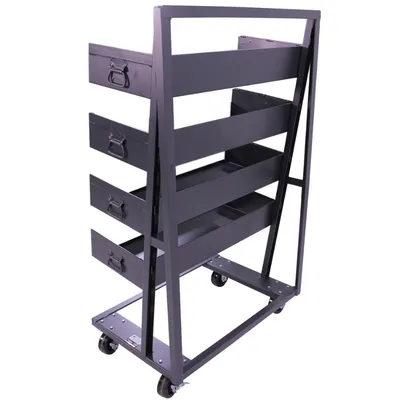Valley Craft Heavy Duty A-Frame Cart (4) Large Trays 38x25x63 2,500 lbs. Back Side