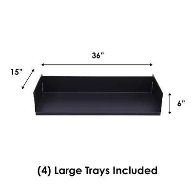 Valley Craft Heavy Duty A-Frame Cart (4) Large Trays 38x25x63 2,500 lbs. BP