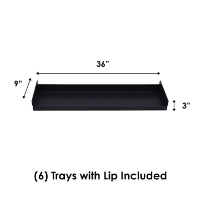 Valley Craft Heavy Duty A-Frame Cart (6) Trays With Lip 38x25x63 2,500 lbs. BP