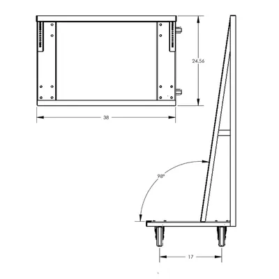 Valley Craft Heavy Duty A-Frame Cart (4) Large Trays With Lip 38x25x63 2,500 lbs. BP 2