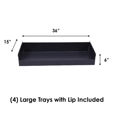 Valley Craft Heavy Duty A-Frame Cart (4) Large Trays With Lip 38x25x63 2,500 lbs. BP