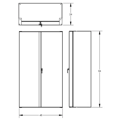 Shelf Cabinet F89094, 48"x24"x84"
