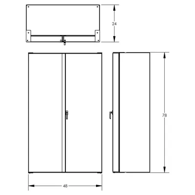 Shelf Cabinet F89098, 48"x24"x78"