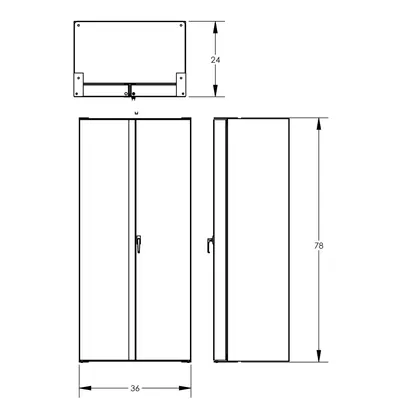 Shelf Cabinet F89105, 36"x24"x78"