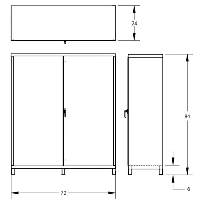 Shelf Cabinet F89107, 72"x24"x84"