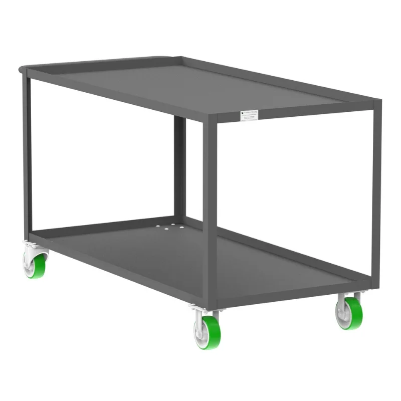 Valley Craft Gray 2-Shelf Utility Cart, 60x30x36 2,000 lbs.