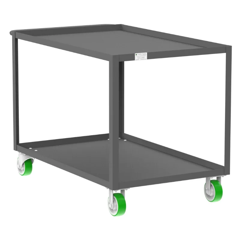 Valley Craft Gray 2-Shelf Utility Cart, 48x30x36 2,000 lbs.
