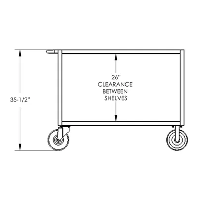 Utility Cart F89183RDPY, 2,000 lb. Capacity