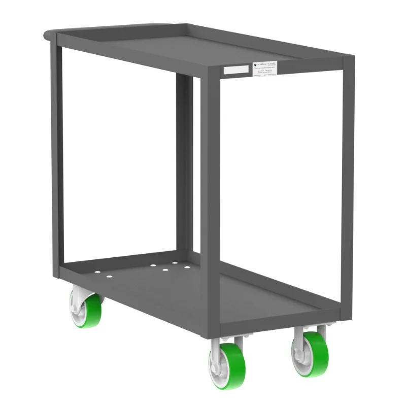 Valley Craft Gray Utility Cart 2-Shelf 36x18x36 2,000 lbs. Full View