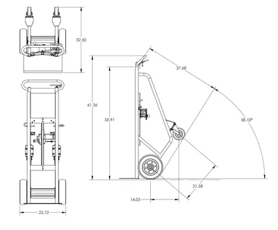 Hand Truck F89206, 1,000 lb. Capacity