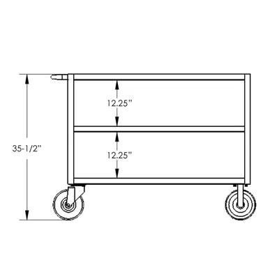 Utility Cart F89222BUPY, 2,000 lb. Capacity
