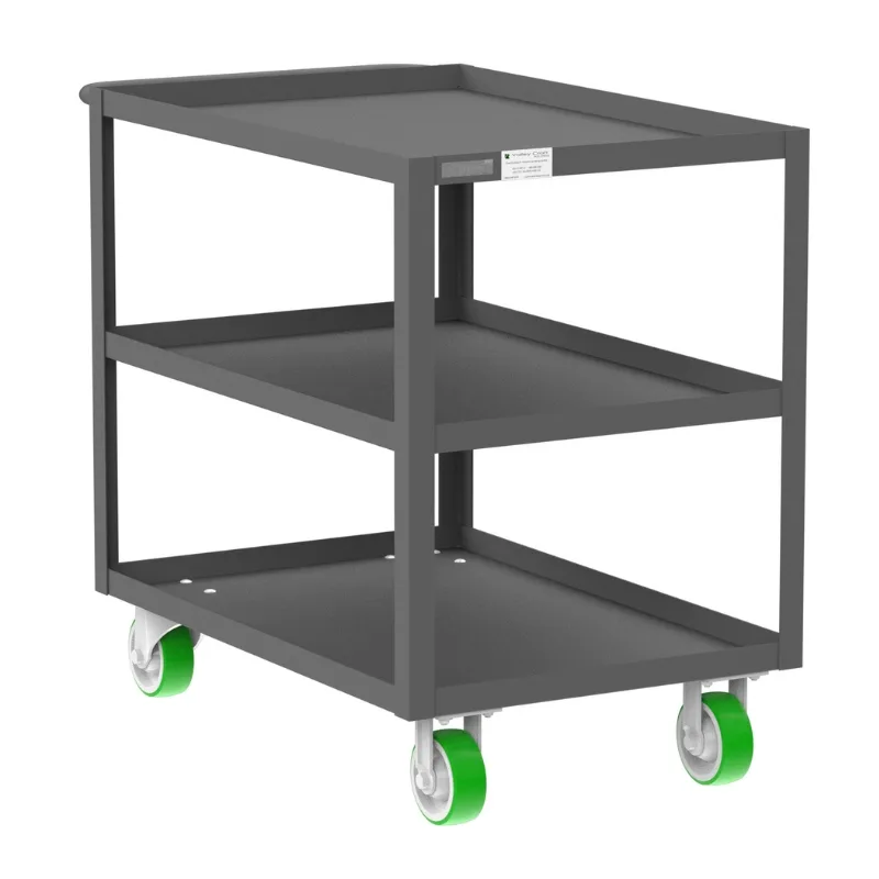Valley Craft Gray 3-Shelf Utility Cart, 36x24x36 2,000 lbs.