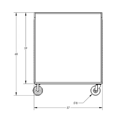 Valley Craft Red Cage Cart 2-Sided 57x30x68 1,600 lbs. BP