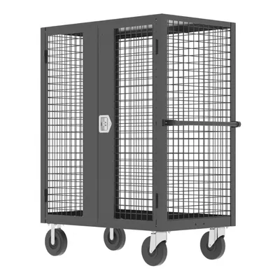 Valley Craft Gray Security Cart 48x30x66 2,000 lbs. Front View #3
