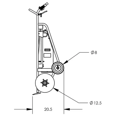 Drum Hand Truck F89484L, 800 lb. Capacity