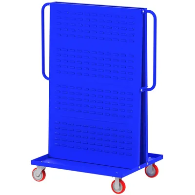 Valley Craft Blue A-Frame Bin & Tool Cart 48”x30”x62” 1,000 lbs. Side 2