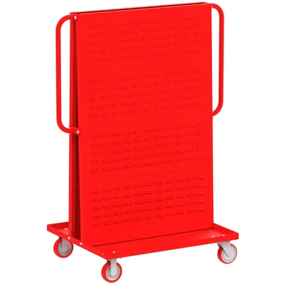 Valley Craft Red A-Frame Bin Cart 48”x30”x62” 1,000 lbs. Side 4