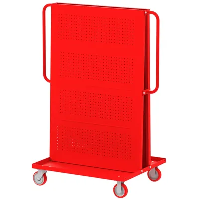 Valley Craft Red A-Frame Tool Cart 36”x30”x62” 1,000 lbs. Side 2