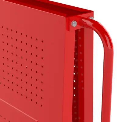 Valley Craft Red A-Frame Tool Cart 36”x30”x62” 1,000 lbs. Top Corner