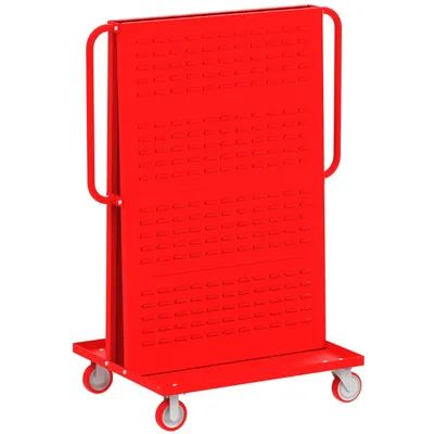 Valley Craft Red A-Frame Bin Cart 36”x30”x62” 1,000 lbs. Side 4