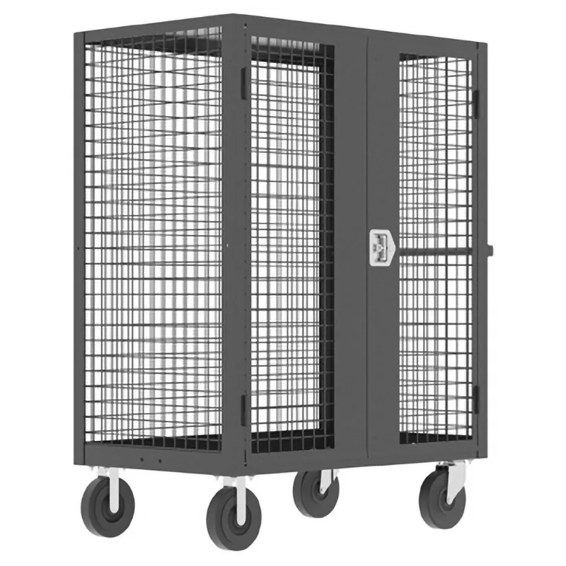 Valley Craft Gray Security Cart 60x30x66 2,000 lbs. Front View