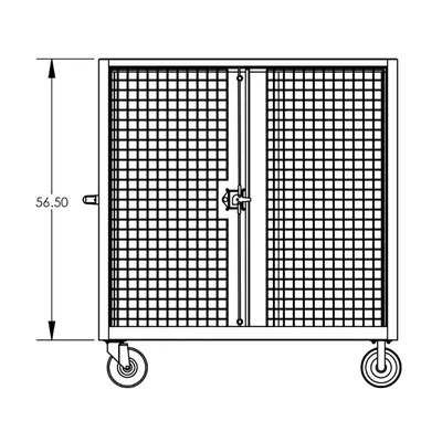 Security Cart F89556VCRD, 2,000 lb. Capacity