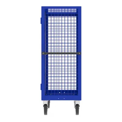 Valley Craft Blue Security Cart 48x24x66 2,000 lbs. Side View